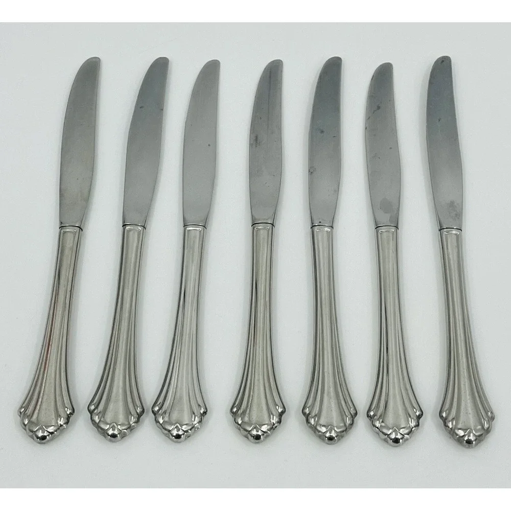 Oneida USA Bancroft Set of 7 Butter Knives Flatware Stainless Steel 9